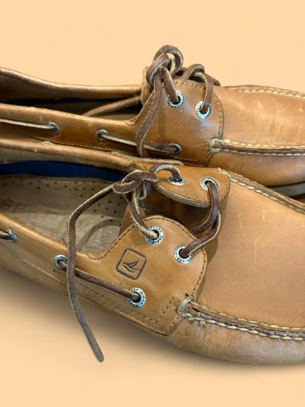 Men's Sperry Top Sider Leather Boat Shoes SZ 9.5